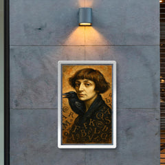 Marina Tsvetaeva with raven letters poster 2