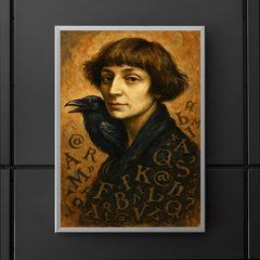 Marina Tsvetaeva with raven letters poster 5