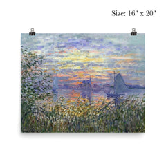 Marine View with a Sunset by Claude Monet, 1875 poster 2