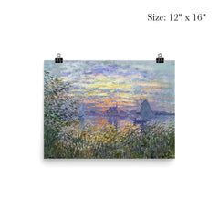 Marine View with a Sunset by Claude Monet, 1875 poster 3
