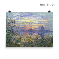 Marine View with a Sunset by Claude Monet, 1875 poster 5