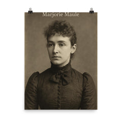 Marjorie Maule poster on a plain backdrop in size 8"x10".