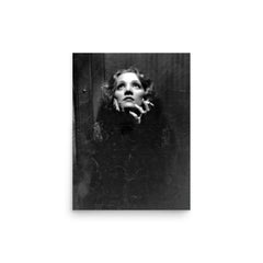 Marlene Dietrich poster on a plain backdrop in size 12"x16".