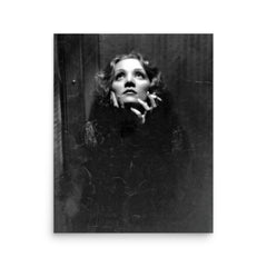 Marlene Dietrich poster on a plain backdrop in size 16"x20".