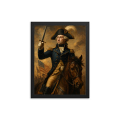 Marquis de Lafayette framed print on a plain backdrop in size 12"x16".