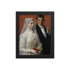 Marriage by Gari Melchers framed print on a plain backdrop in size 8"x10".