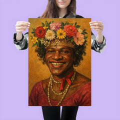Marsha P Johnson flower crown portrait poster 3