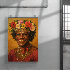 Marsha P Johnson flower crown portrait poster 4