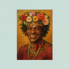 Marsha P Johnson flower crown portrait poster 8