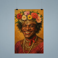 Marsha P Johnson flower crown portrait poster 9