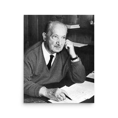 Martin Heidegger poster on a plain backdrop in size 16"x20".