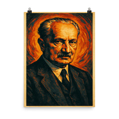Martin Heidegger poster on a plain backdrop in size 8"x10".