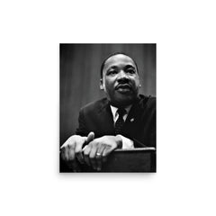 Martin Luther King poster on a plain backdrop in size 12"x16".