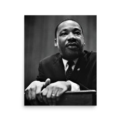 Martin Luther King poster on a plain backdrop in size 16"x20".