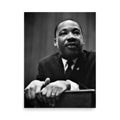 Martin Luther King poster on a plain backdrop in size 18"x24".