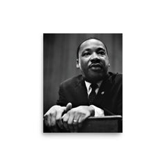 Martin Luther King poster on a plain backdrop in size 8"x10".