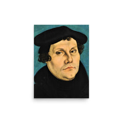 Martin Luther poster on a plain backdrop in size 12"x16".