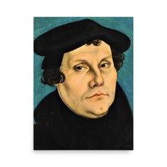 Martin Luther poster on a plain backdrop in size 18"x24".