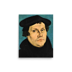 Martin Luther poster on a plain backdrop in size 8"x10".