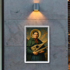Mary Anning holding ichthyosaur skull poster 2