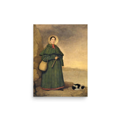 Mary Anning poster on a plain backdrop in size 12"x16".