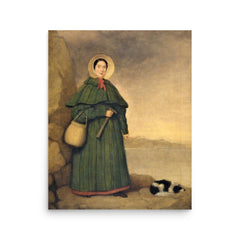 Mary Anning poster on a plain backdrop in size 16"x20".