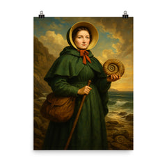 Mary Anning poster on a plain backdrop in size 8"x10".