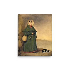 Mary Anning poster on a plain backdrop in size 8"x10".