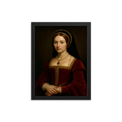 Mary Boleyn framed print on a plain backdrop in size 12"x16".