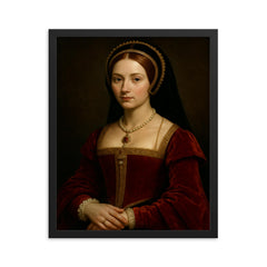 Mary Boleyn framed print on a plain backdrop in size 16"x20".