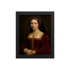 Mary Boleyn framed print on a plain backdrop in size 8"x10".