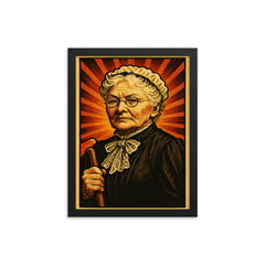 Mary Harris Jones framed print on a plain backdrop in size 12"x16".