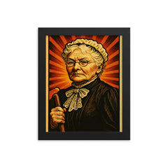 Mary Harris Jones framed print on a plain backdrop in size 8"x10".