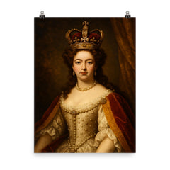 Mary II of England poster on a plain backdrop in size 8"x10".