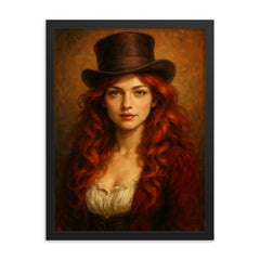 Mary Jane Kelly framed print on a plain backdrop in size 18"x24".