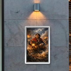 Mary Seacole amid Crimean battlefield lantern smoke poster 2