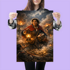 Mary Seacole amid Crimean battlefield lantern smoke poster 3