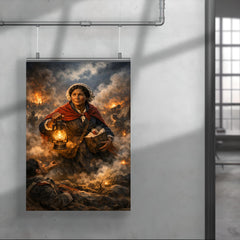 Mary Seacole amid Crimean battlefield lantern smoke poster 4