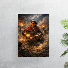 Mary Seacole amid Crimean battlefield lantern smoke poster 7