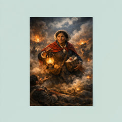Mary Seacole amid Crimean battlefield lantern smoke poster 8