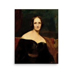 Mary Shelley poster on a plain backdrop in size 16"x20".