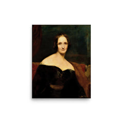 Mary Shelley poster on a plain backdrop in size 8"x10".