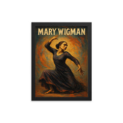 Mary Wigman framed print on a plain backdrop in size 12"x16".