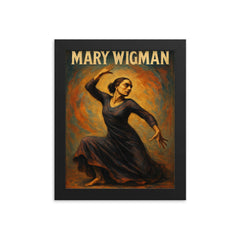 Mary Wigman framed print on a plain backdrop in size 8"x10".