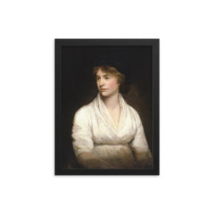 Mary Wollstonecraft framed print on a plain backdrop in size 12"x16".