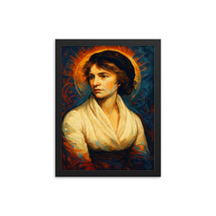 Mary Wollstonecraft framed print on a plain backdrop in size 12"x16".