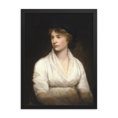 Mary Wollstonecraft framed print on a plain backdrop in size 18"x24".