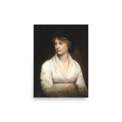 Mary Wollstonecraft poster on a plain backdrop in size 12"x16".