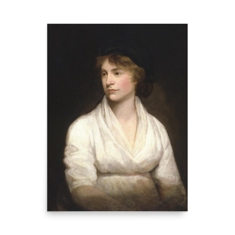 Mary Wollstonecraft poster on a plain backdrop in size 18