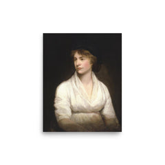 Mary Wollstonecraft poster on a plain backdrop in size 8"x10".